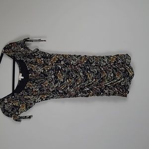 Ultra Flirt Y2K floral sunflower ruched tight fit mini dress